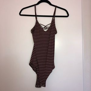 American Eagle Striped Bodysuit